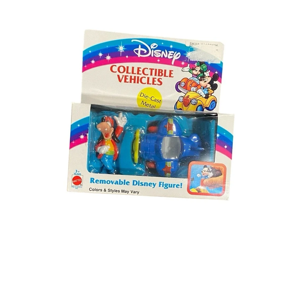DISNEY COLLECTIBLE Vehicles 1992 Die Cast Metal Goofy Figure Airplane‎ Mattel